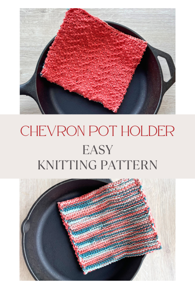 This potholder knitting pattern uses only the knit stitch so it's perfect for beginner knitters. It is double thick and knits up quick.